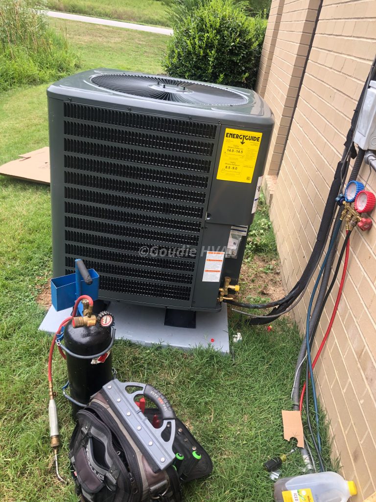 Outdoor HVAC system with connections